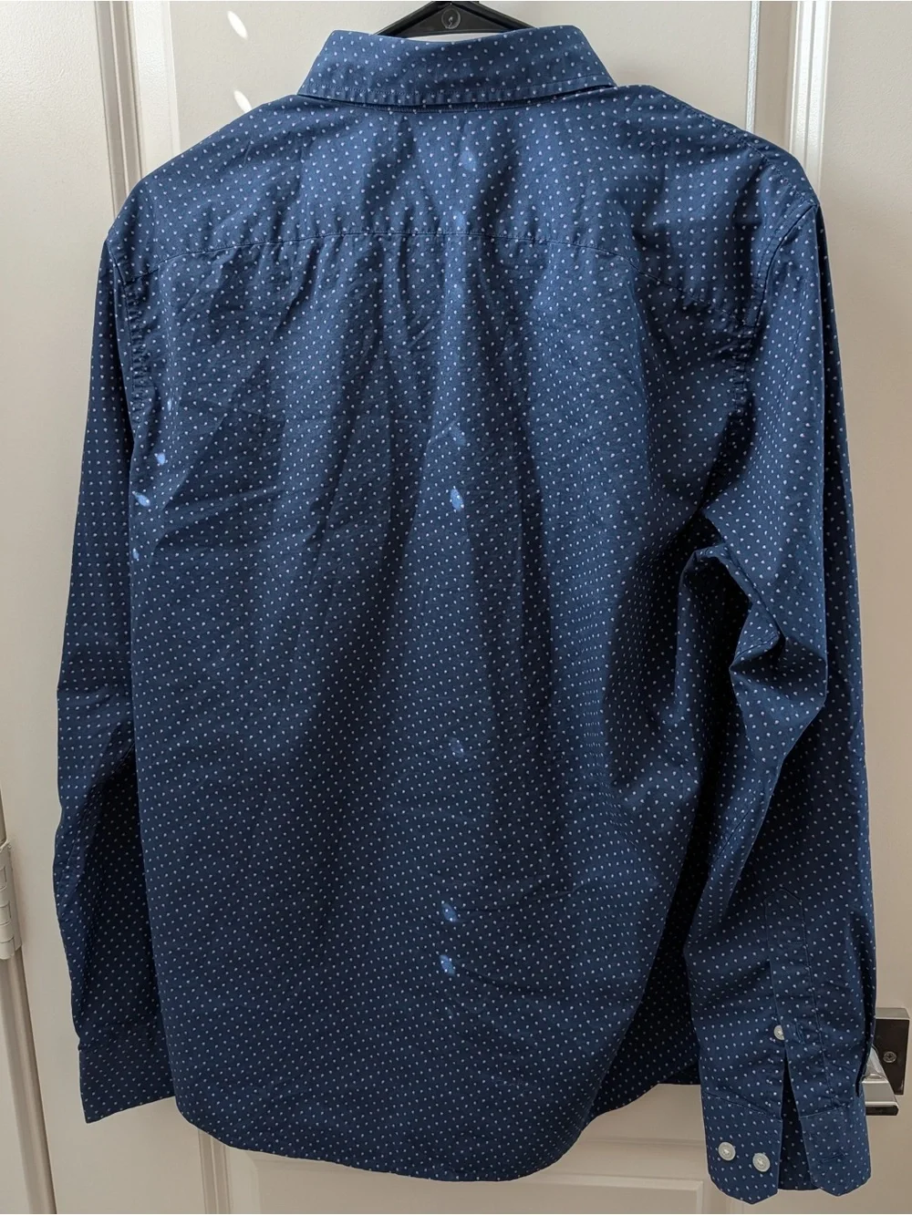 Banana Republic Slim Flex Fit Tech Stretch Cotton Blue Button Down Shirt Size M